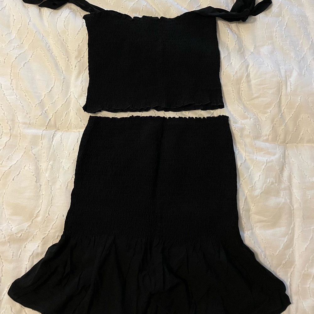 Black 2 Piece Skirt and Top